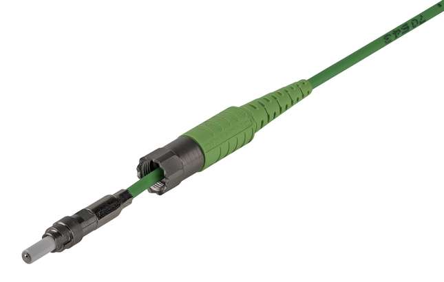 Titanium compact cable fiber optic connector