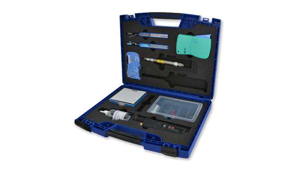 Fiber optic inspection and cleaning kit